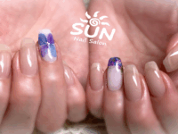 ヌーディー＆紫陽花ネイル