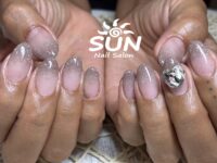 フラッシュグリッターネイル（ブラウン）