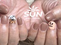 ハロウィンネイル×ぷっくりカボチャ