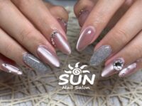 ピンクマグネットネイル