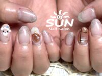 クマさんとマグネットオーナメントクリスマスネイル